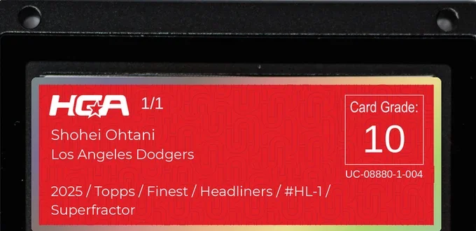 HGA Glass label detail